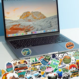 100 Sheets Of Camping OutdoorHiking Car Laptop Waterproof Graffiti Stickers